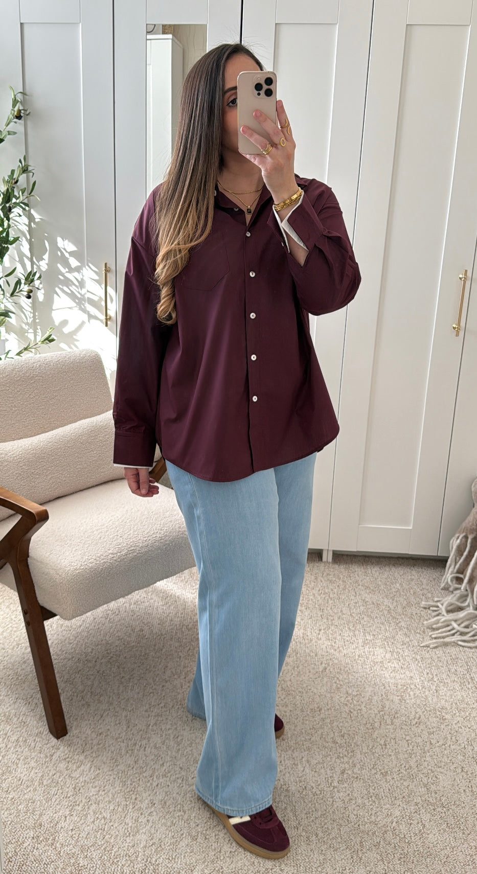 Chemise LÉA Bordeaux