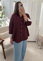 Chemise LÉA Bordeaux