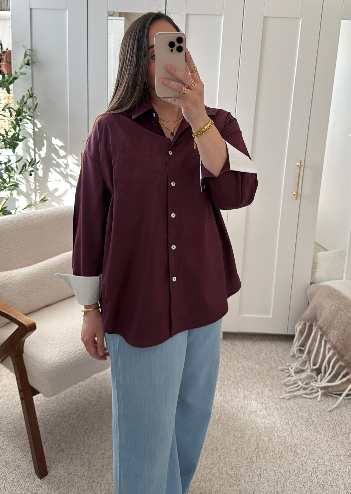 Chemise LÉA Bordeaux