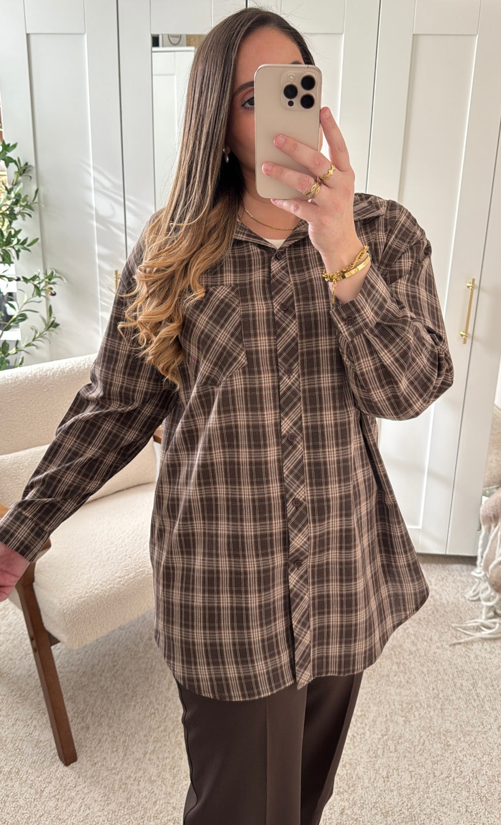 Chemise CARLA Marron