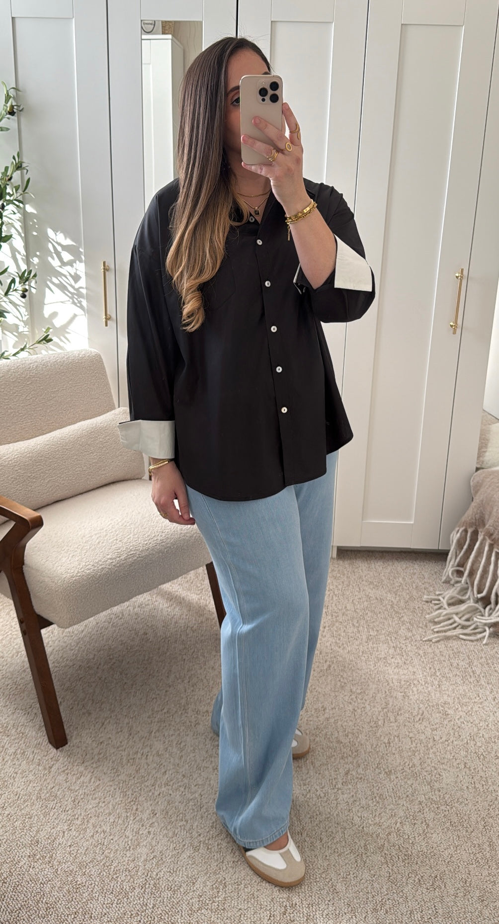 Chemise LÉA Noire