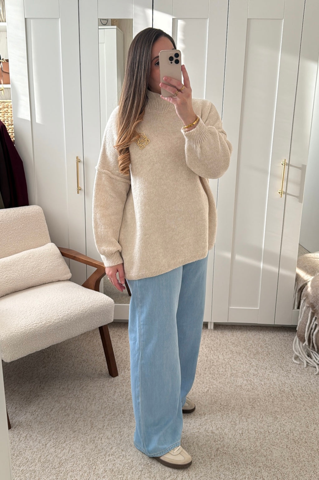Pull EMMA Oversize Beige