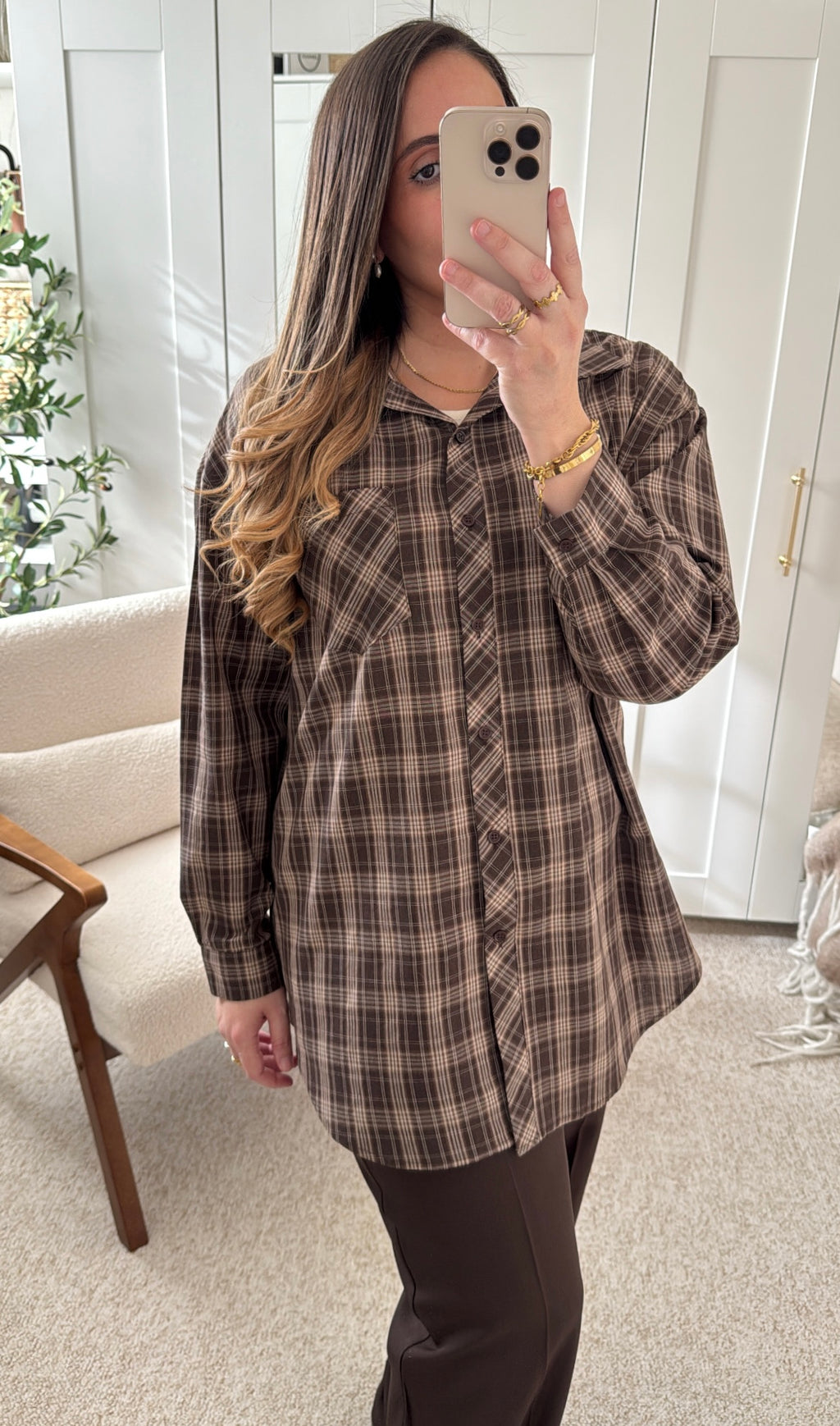Chemise CARLA Marron