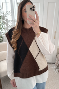 Pull sans manche MINA Noir