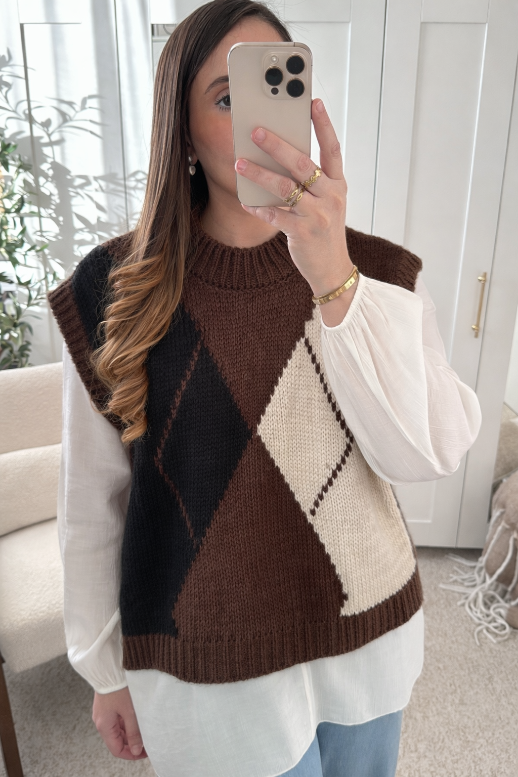 Pull sans manche MINA Noir