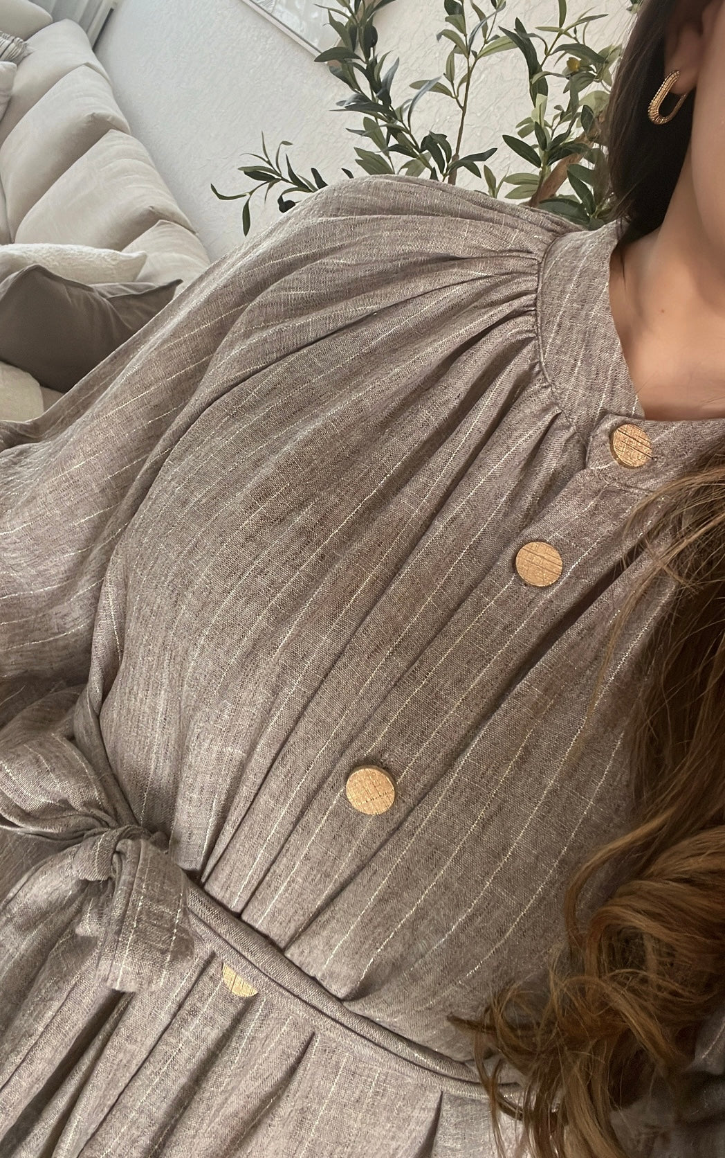 Robe à rayures INAYA Taupe