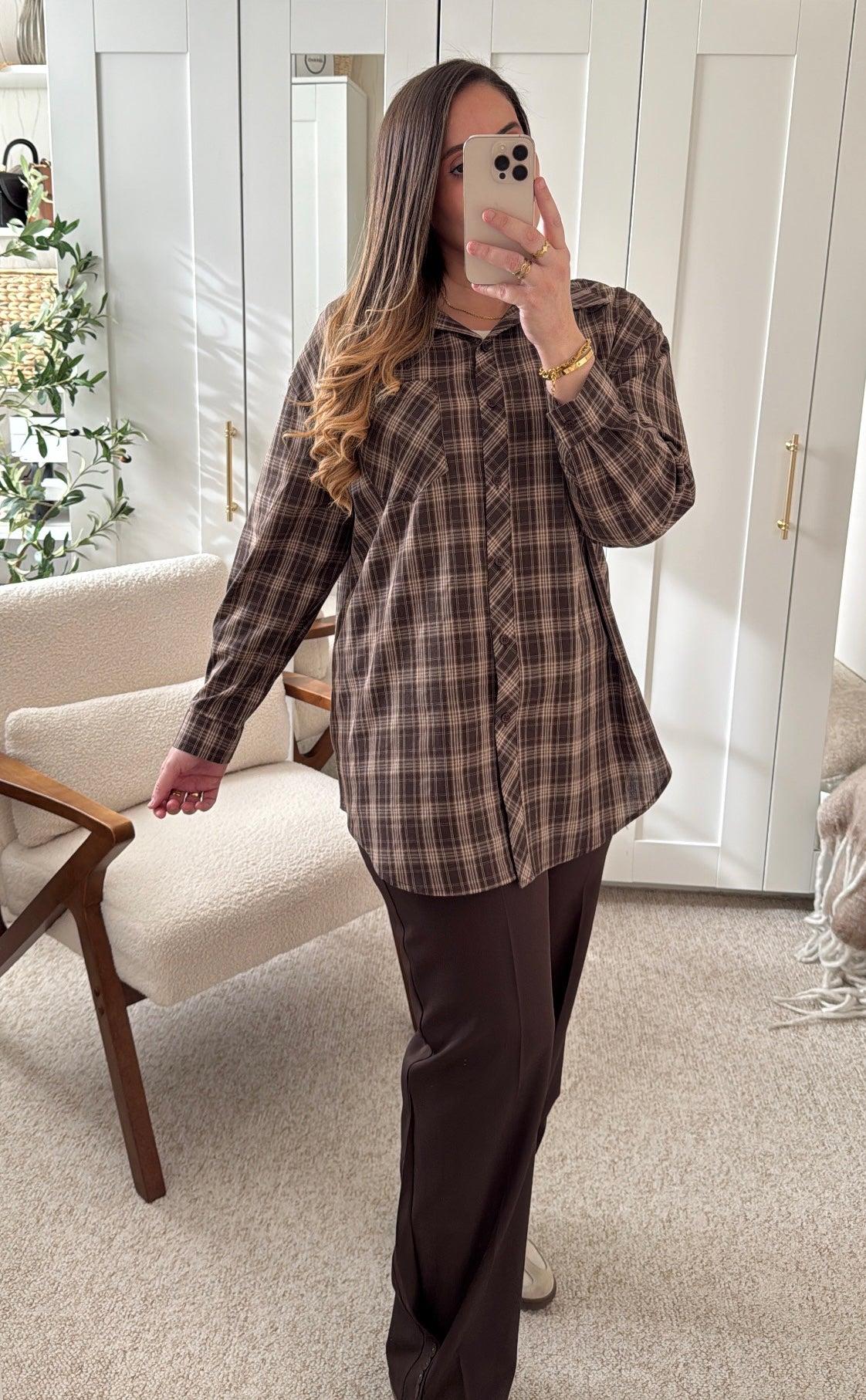 Chemise CARLA Marron