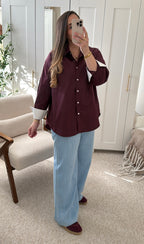 Chemise LÉA Bordeaux