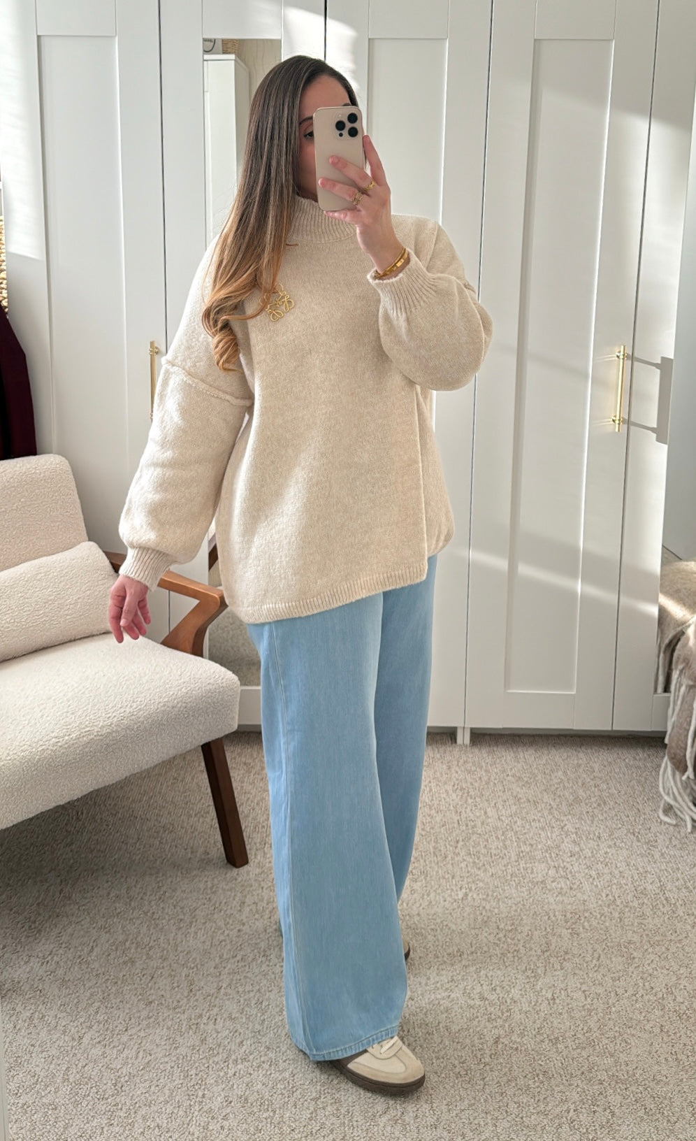 Pull EMMA Oversize Beige