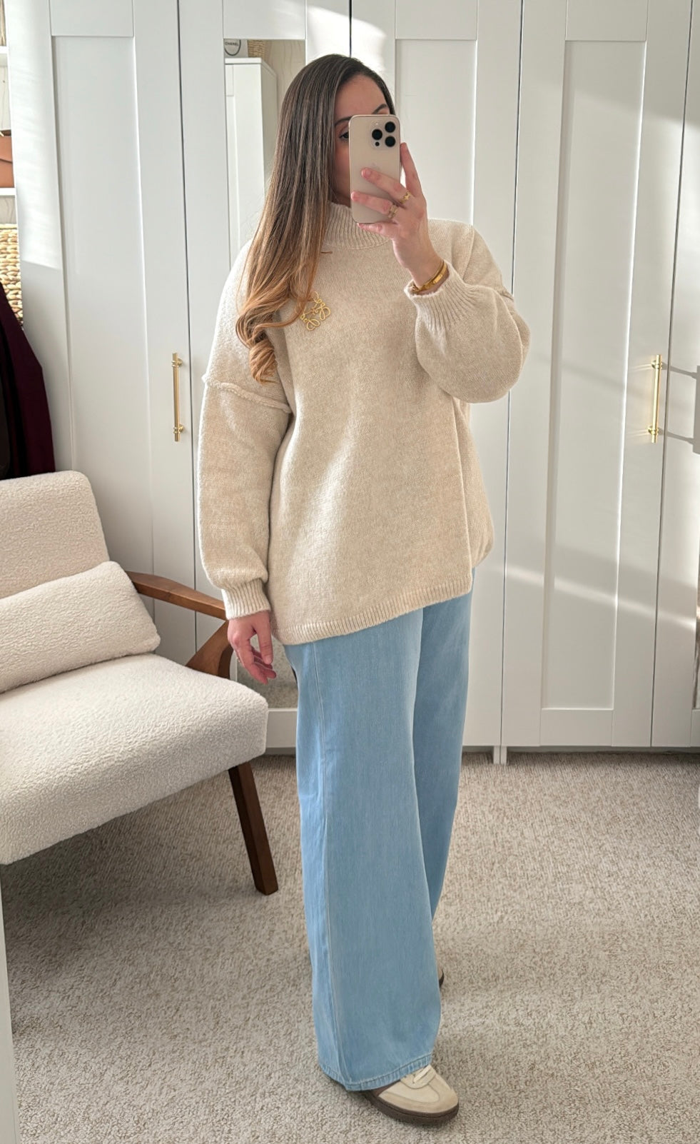 Pull EMMA Oversize Beige